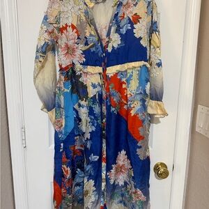 Johnny Was Embroidered Bird Logo Patch - Red, Blue & Gold Accents